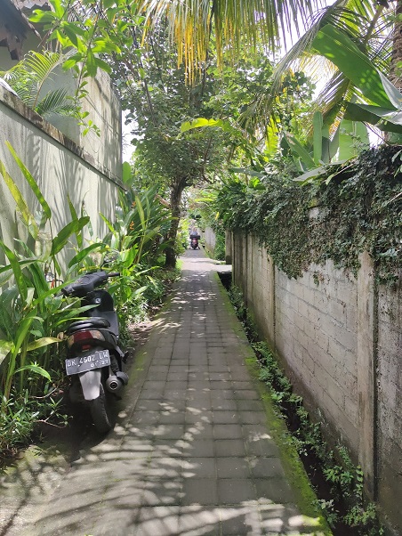 Viele schmale Gassen auf Bali sind für das Rollerfahren geschaffen